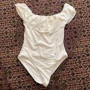 Trina Turk White off shoulder one piece